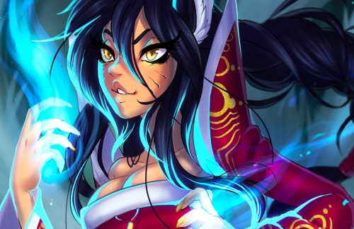 helixel:  Ahri print for upcoming convention, Eirtakon! Nab it at my stand if you’re going!  