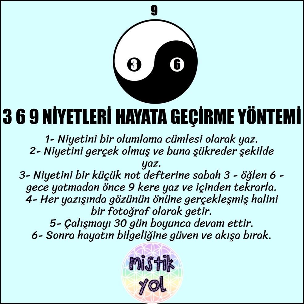 mistik yol 3 6 9 niyetleri hayata gecirme yontemi mistikyol