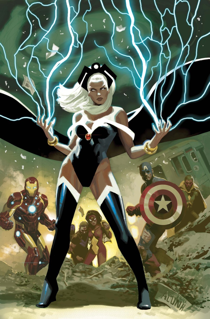 extraordinarycomics:  Storm &amp; The Avengers by Daniel Acuna. 