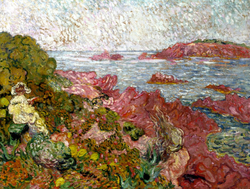 le-desir-de-lautre:  Louis Valtat (French, 1869-1952), By the Sea, 1904. Oil on canvas, 98.4 x 131 c