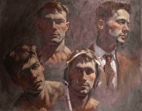 beyond-the-pale:Mark Beard/Bruce Sargent,  Four Head Studies, n.d.  