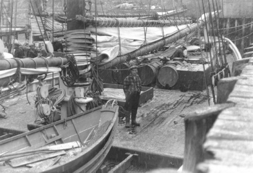 lazyjacks: Fishing Schooners A brief digression from the usual photograph posting thanks to some questions about fishing from schooners. As others have pointed out, sometimes it was fishing directly from the schooners themselves, but more often (and espec