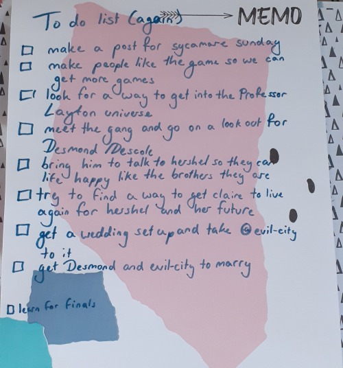 A List If Things That I Still Have To Do