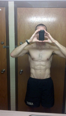 thecircumcisedmaleobsession:  In commemoration of reaching 9,500 followers, I’m posting pics of this 28 year old straight Army guy from Washington, DC. MANNNN… this guy is friggin’ RIPPED!!!! Thank you all for following my blog and re-blogging my