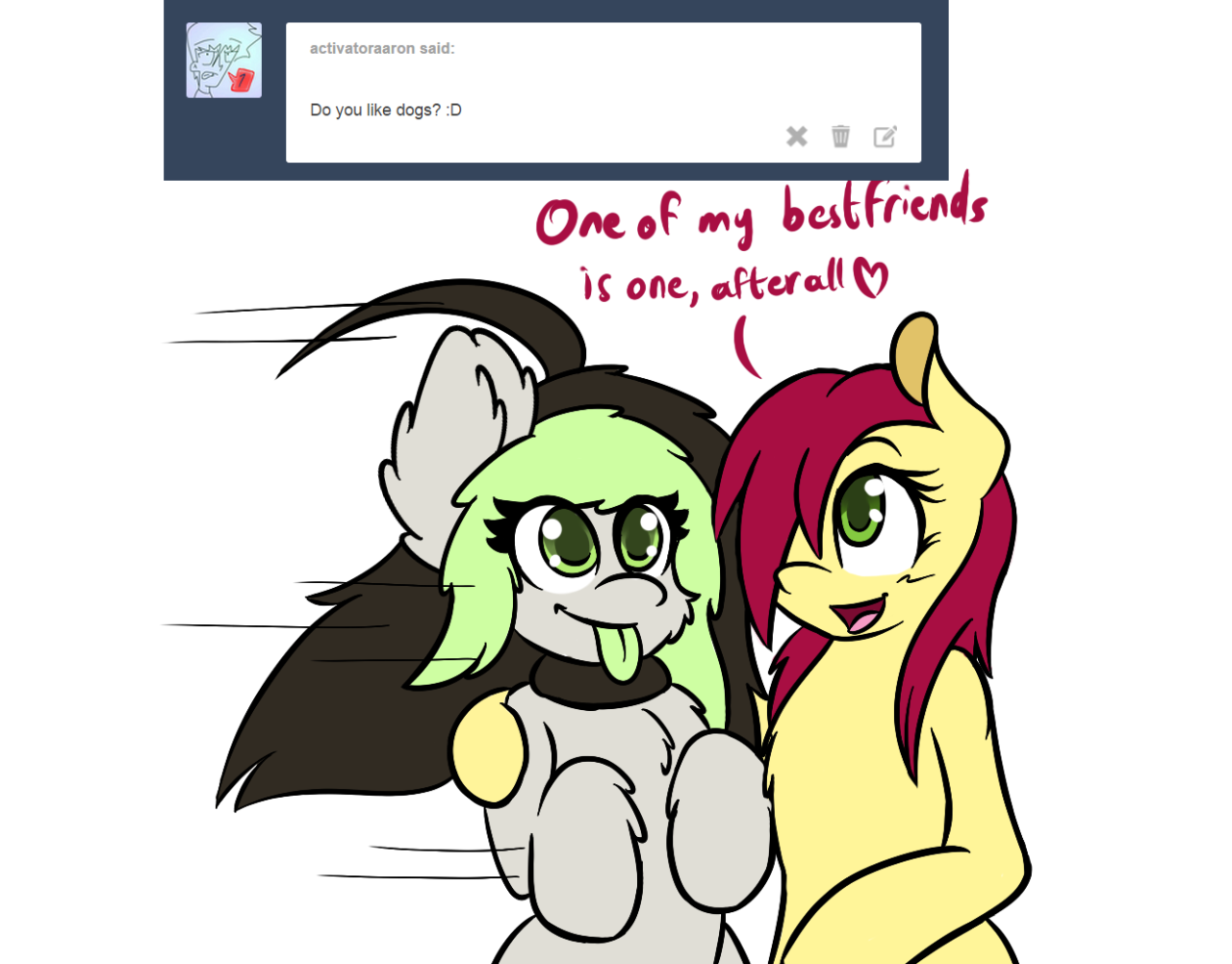 kat-and-katty-answers:Katty: Pfff…. BreeBree, that tickles~ &lt;3~Ask Kat #70: