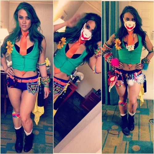 My look for #NRG #wearenrg my favorite Super Villain #joker #kandikid #kandimask #rave #ravegirls #r