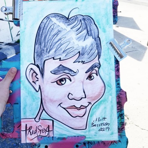 XXX Caricature done at Dairy Delight. Summer photo