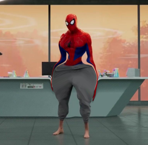 buncheeks:this is my spiderverse spidersona “stupid thick peter” who was bit by a radioactive thot a