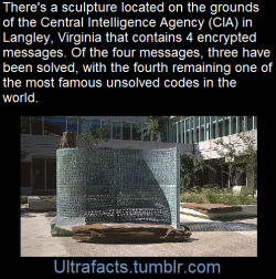 ultrafacts:Kryptos is an encrypted sculpture