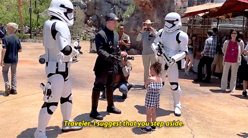 sacredjeditexts: Little Girl Stands Up To The First Order In Galaxy’s Edge (x)