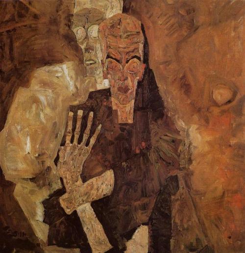 artist-schiele: The Self Seers (Death and Man), Egon SchieleMedium: oil,canvaswww.wikiart.or