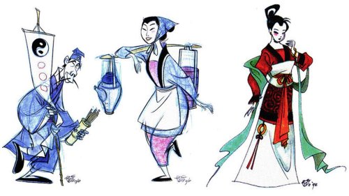 capturingdisney: Concept art by Chen-Yi Chang and Jean Gillmore for Mulan (1998)