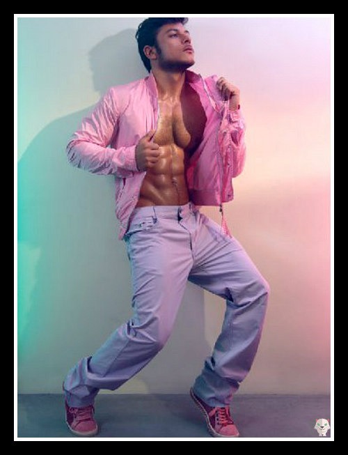 glamboyl:  Real Men Wear Pink. Daniel Garofali shot by Exterface fir Lash Magazine. 