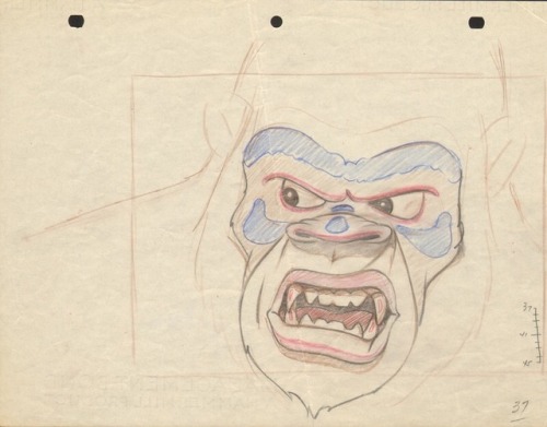 More original production art from the little marvel that was Fleischer’s 1940s Superman cartoon. Loo