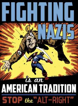 date-a-jew-suggestions: cognitivedissonance:  Text: Patrick Farley Illustration: Jon Wolter  I thought today would be a good day to reblog a Jewish American icon punching out hitler, I think we all could use seeing this a few times today. 