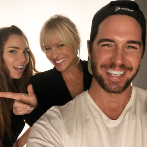 Robin Wright with her hair stylist Paul Norton &amp; makeup artist Marina Gravani, new cover sho