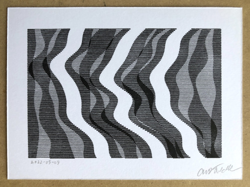 Plotter Postcard: Wavy ColumnsStill playing around with 70s pulp smoke drawings, this time in a rect