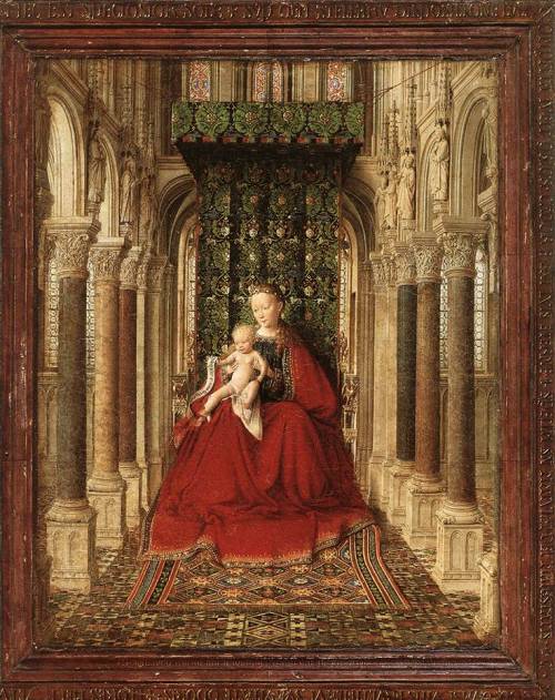 beautiful-belgium:EYCK, Jan vanSmall Triptych (central panel)c. 1437Oil on oak, 27,5 x 21,5 cmGemäld