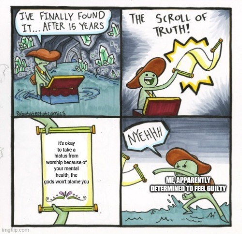 (Image Description: The meme template of the scroll of truth that reads: Box 1: Finally ive found it