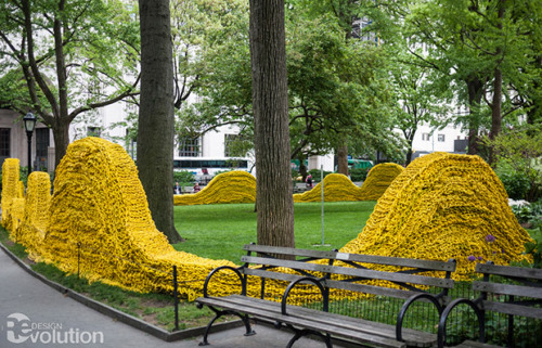 odditiesoflife:Waves of ColorColorful is the word for the new art installation in Madison Square Par