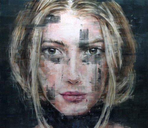 asylum-art:  Striking Oil Portraits by Harding Meyer Artist on Tumblr Harding Meyer is a Brazilian-born, Germany-based artist that creates impressive large-scale oil portraits. “Vibrant colors and geometric brush stroke techniques brings life to each