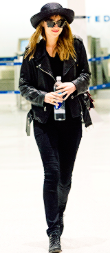 fiftyshadesofgreydaily:  Dakota arrives at JFK Airport in New York City. (May, 03)