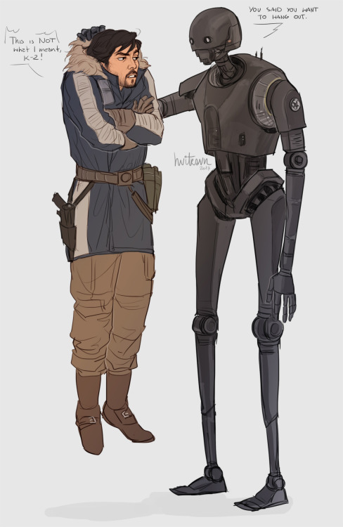 hvit-ravn:Anonymous said: I’d love to see some Cassian hanging with K2 if that’s alright.Anonymous s