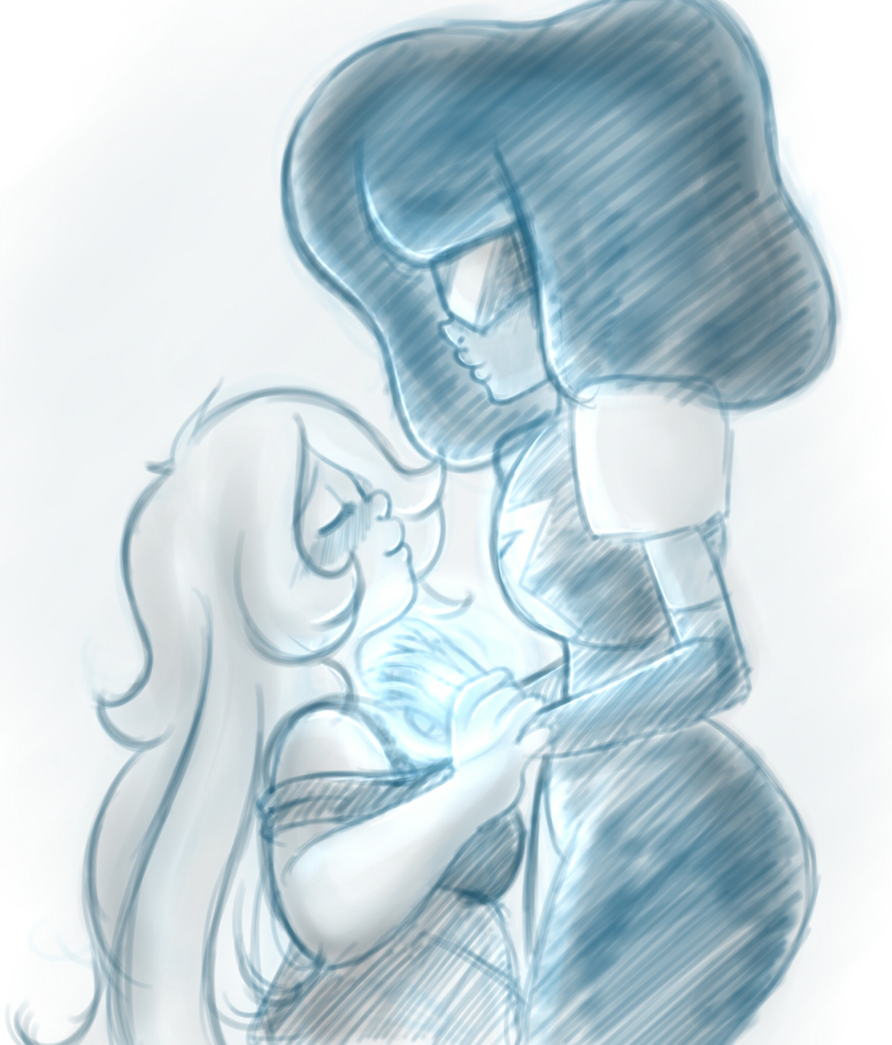 gemobsession:  Gem glowing~ ♥ I wanted to daw some light effects and I’ve already