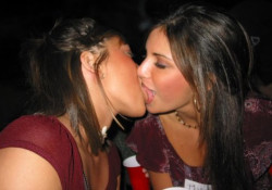 amy16j:  besthotgirlspics:  This sexy lesbian shot is off the chain!    Tongue tease!