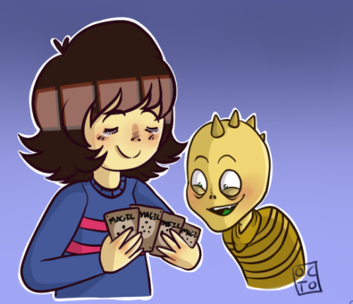 octo-babe:  Frisk showin Kid a super fun way to not have money 