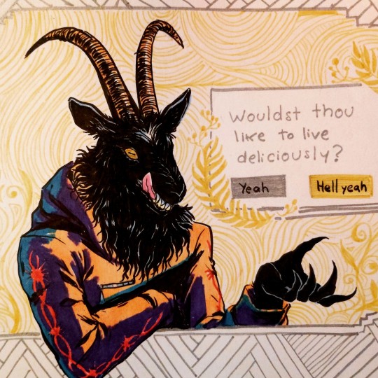 avelokadrawsguts:A cute goat sent you a message.