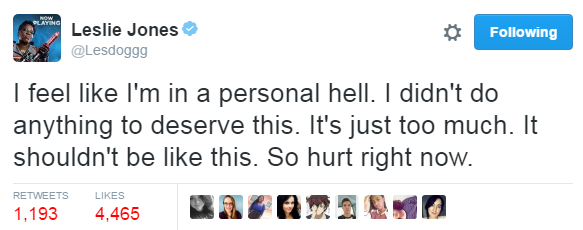 nevaehtyler:  destinyrush:  Ghostbusters star Leslie Jones has been racially harassed