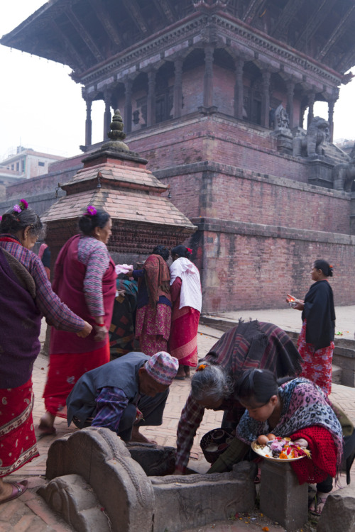 Keepers of tradition, women leave home in the early morning honoring the Gods in the temple and shri