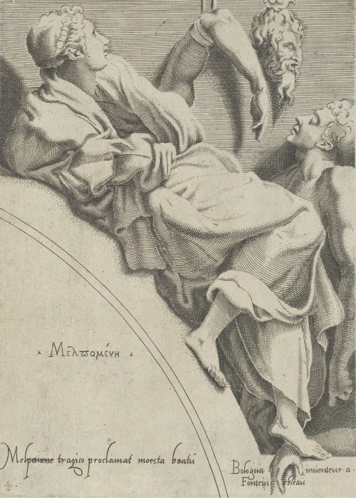 Melpomene, Clio, and Calliope, from the series The Muses and the Three Great Goddesses, after Léon D