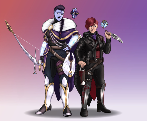 The Rivensbane & The Queen of Spades ❤️Myss & Amara both got custom outfit redesigns! Art by