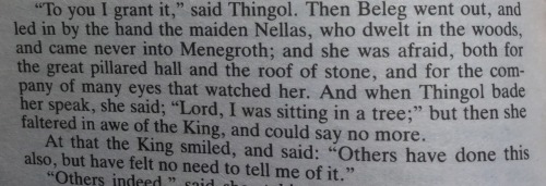 this-is-menegroth:Unfinished Tales, Narn I Hîn HúrinThis is why I love Thingol.