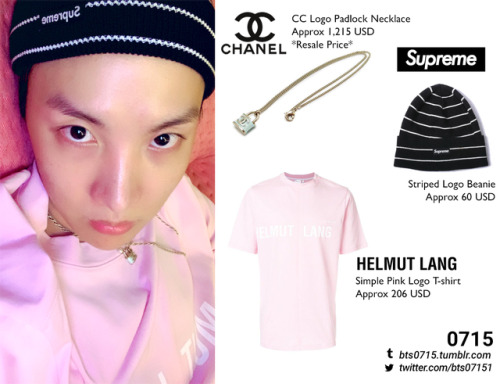 BTS FASHION/STYLE FINDER — 190823  J-Hope : Official Twitter Update  Chanel