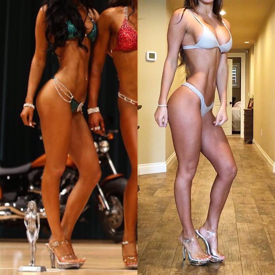 marisaaprice:  My last competition back in April 2015 (114.5lbs) vs today, still