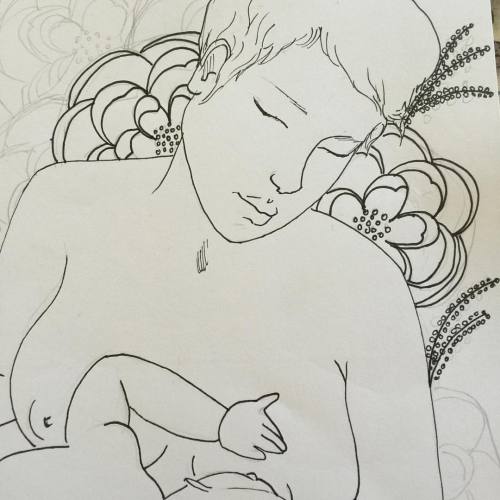 maggiesharar:Bloom momma #wip #breastfeeding #adultcoloring #coloringforadults