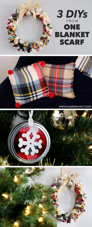 3 Fall DIYs to Make from 1 Blanket Scarf 