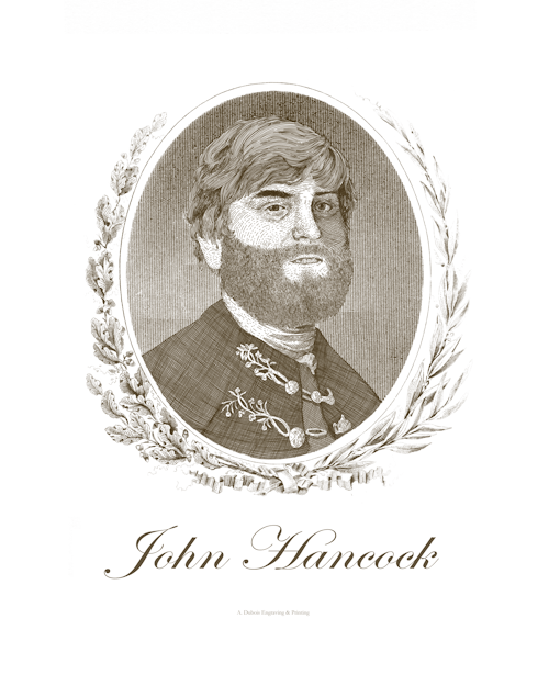 I made these phony engravings for Fox’s new show, Making History, which airs on Sunday nights. 
