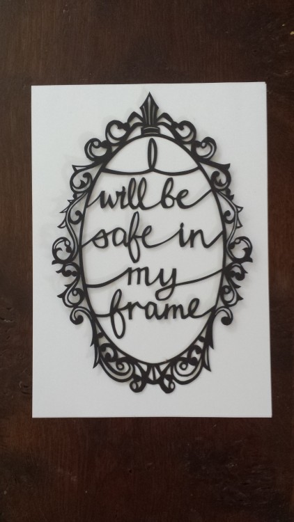 orangecloudsraining:  I did my first paper cut in absolutely ages today! Really happy with how it tu