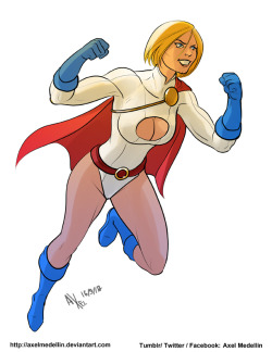 Axelmedellin: Daily Sketch 16 Sep 2018 Power Girl 