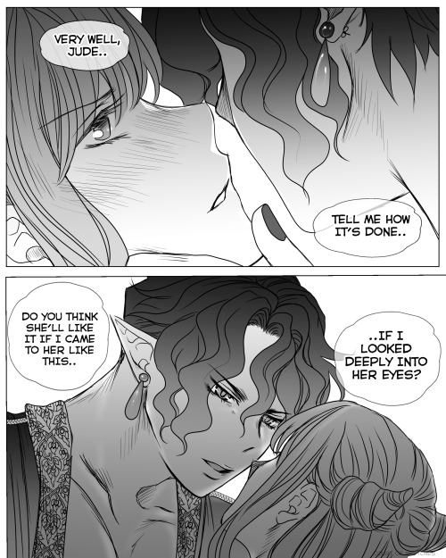 courtofsketches: Manga redraw of chapter 15 from The Wicked King  I love them so much, I can’t get e