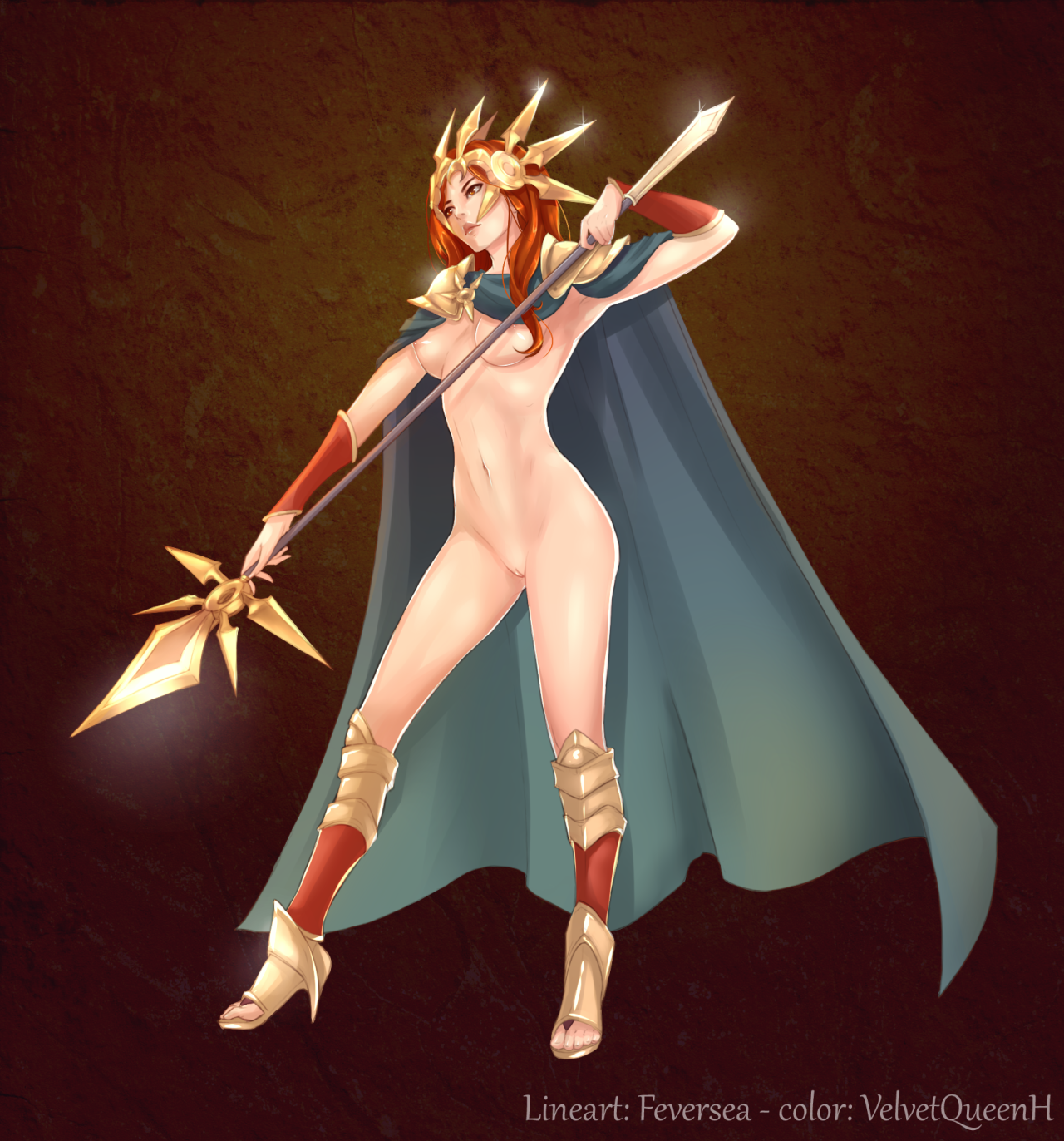 velvetqueenh:   LOL Pantheona - Pantheon and Leona champion fusion  made by amazing