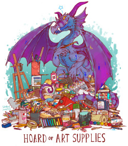 iguanamouth:  UNUSUAL HOARD commission for torotix ! almost everything in this one can be found somewhere on the floor of my room  This is me I am this dragon