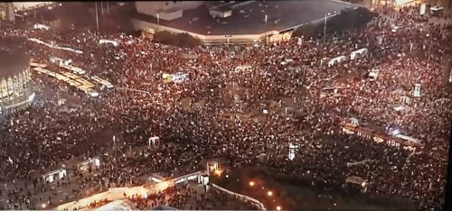 artfilmfan:Warsaw makes history tonight as millions of women revolt against the government’s c