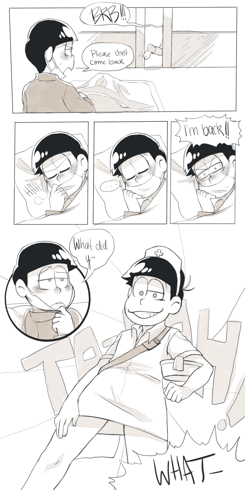 artsyhamster:  Please bury me in fanwork where Choro gets sick and Oso or any of