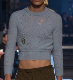 4ysl:  knitted crop tops at raf simons ss16 menswear