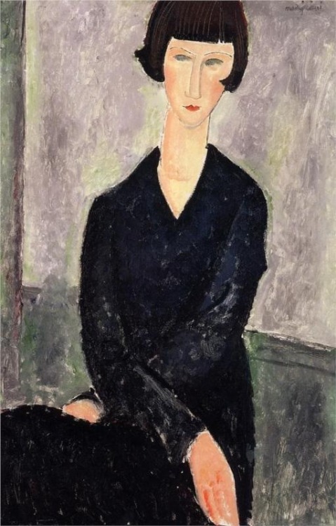artofseeingandnoticing: Amedeo Modigliani - The Black Dress (1918)   Vivre sa vie : film en dou